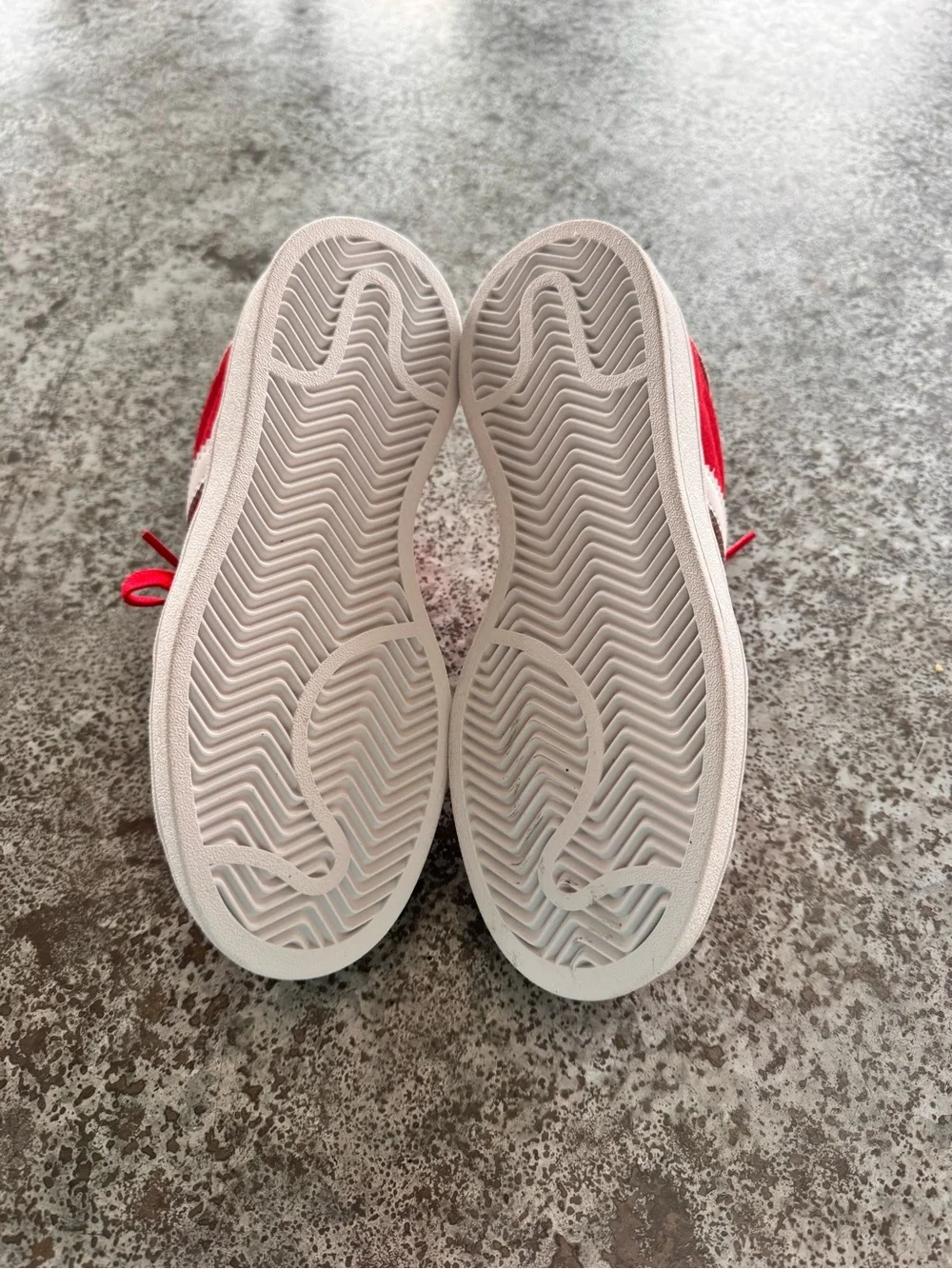 Adidas Campus kid’s Red Suede Sneakers with White Stripes